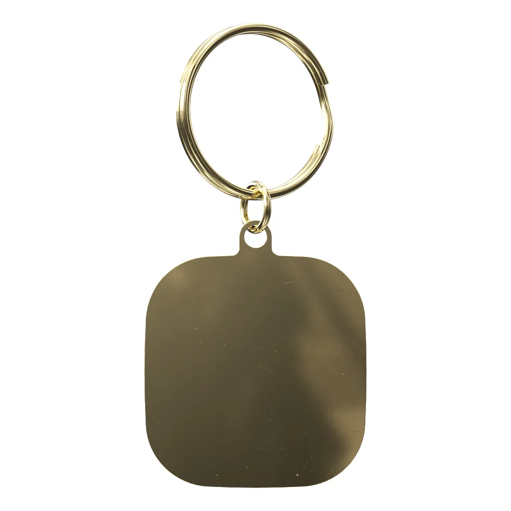 Vibraprint® Bright Gold Circular Key Tag (1-3/8") view 2