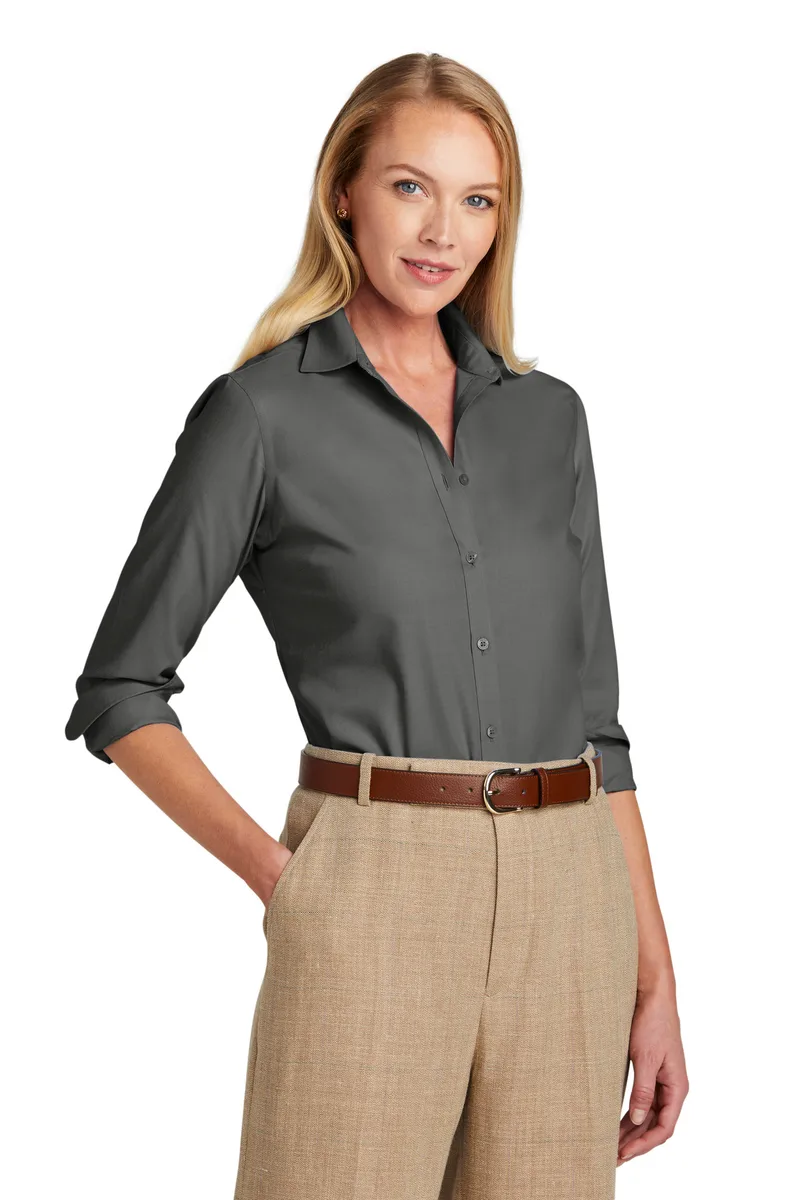 Brooks Brothers® Women's Wrinkle-Free Stretch Nailhead Shirt view 2