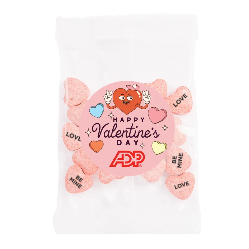 1/2 Oz. Snack Pack - Imprinted Conversation Hearts