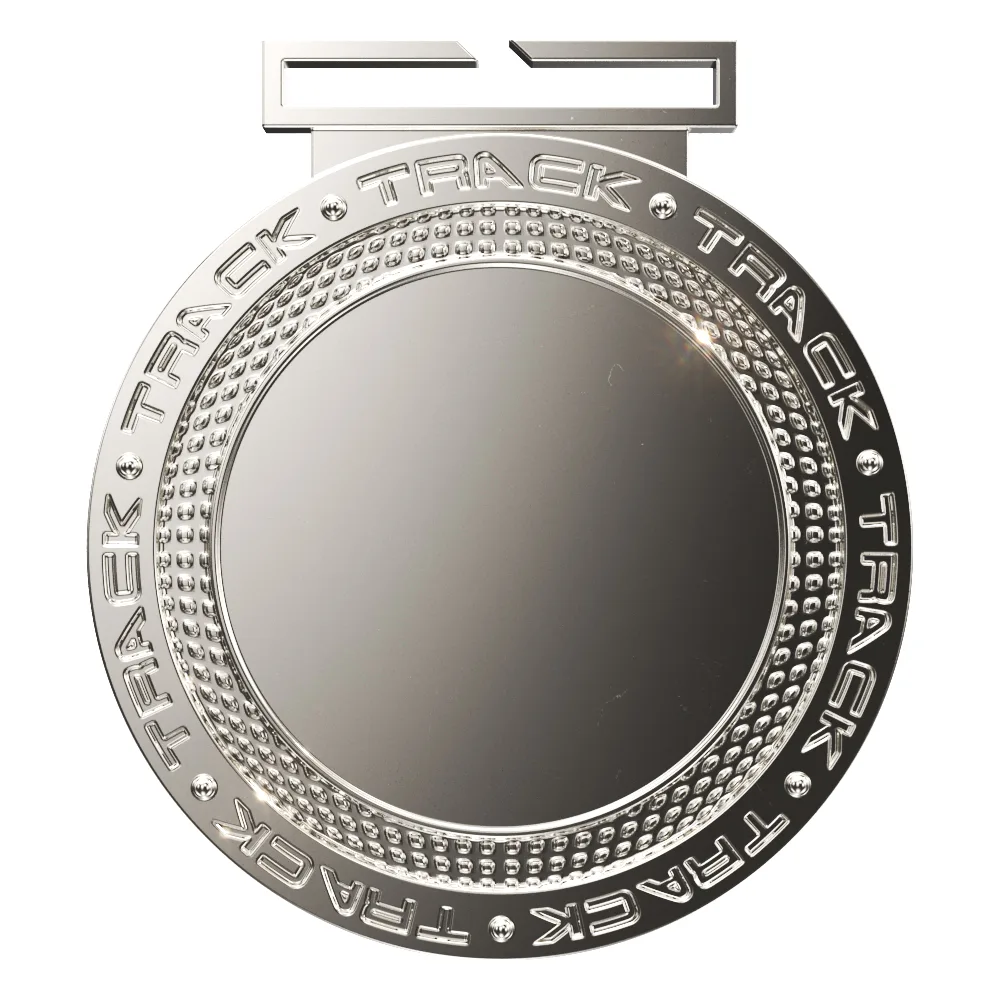 Dual Plated Track Medallions 3" view 2