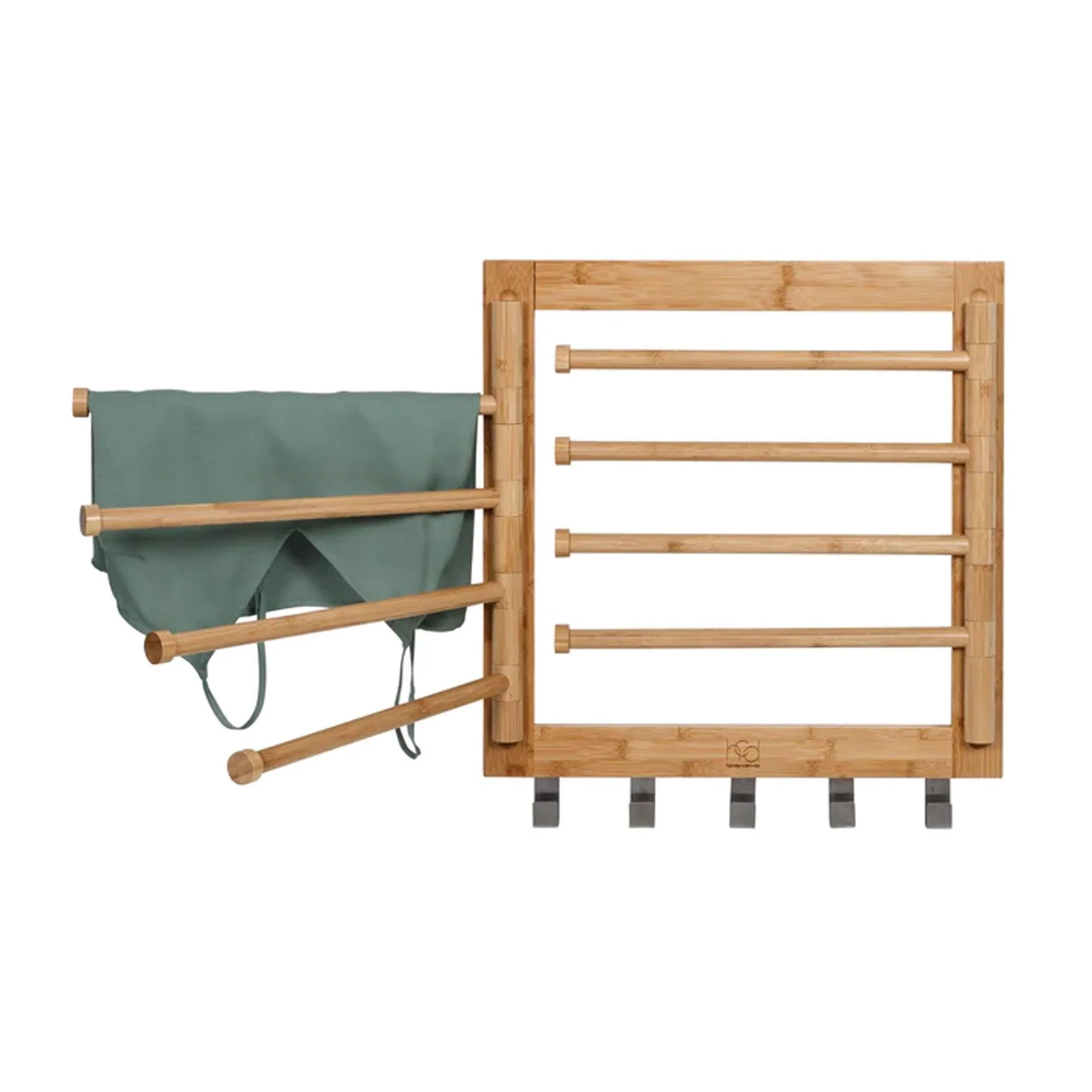 Honey-Can-Do Wall Mount Swivel Clothes Drying Rack Bamboo