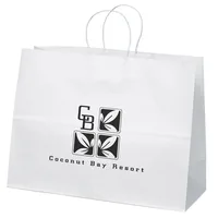 Vogue - White Shopper - Flexo Ink Print (16" x 6" x 12") — 1 Location