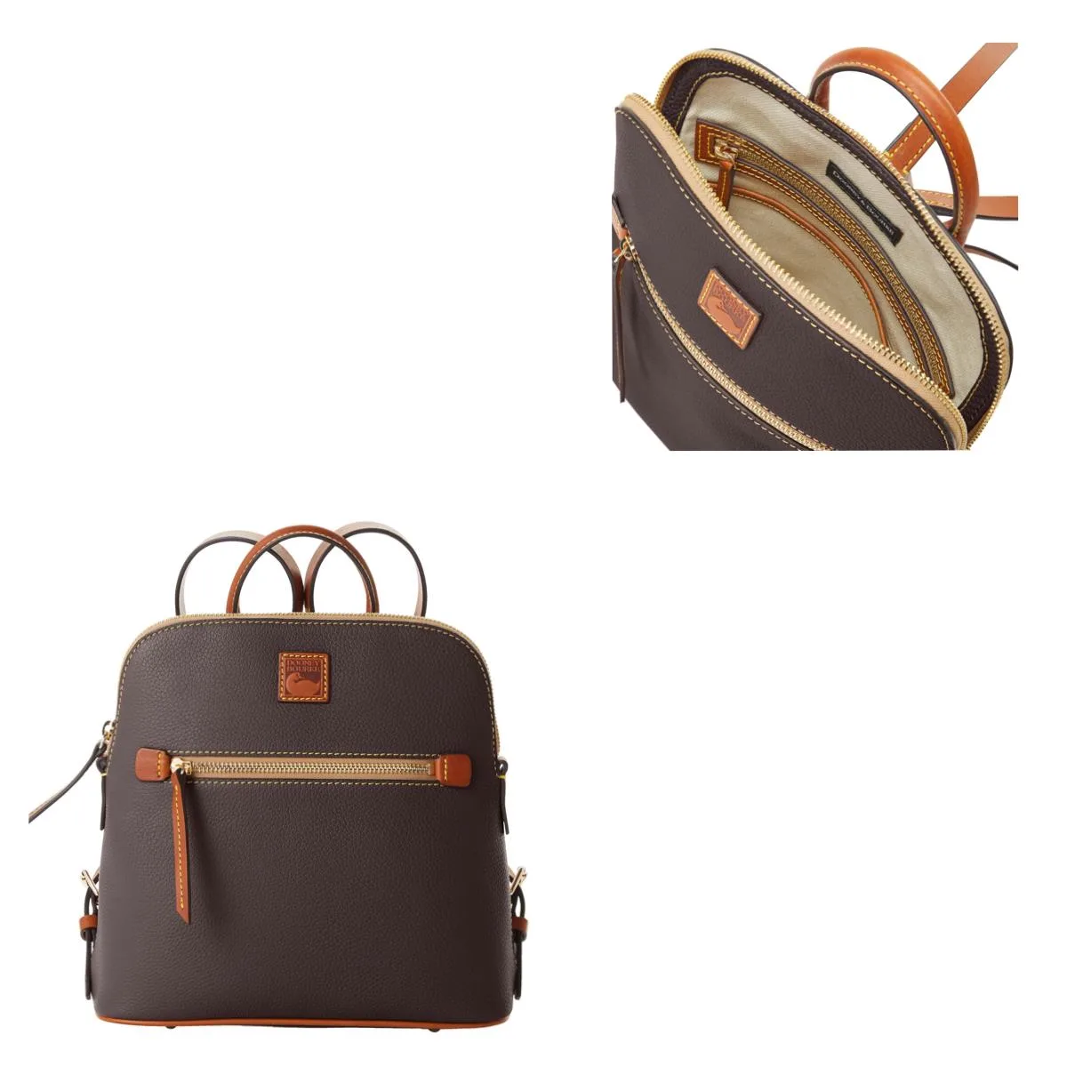 Dooney & Bourke Brown Pebble Grain Backpack
