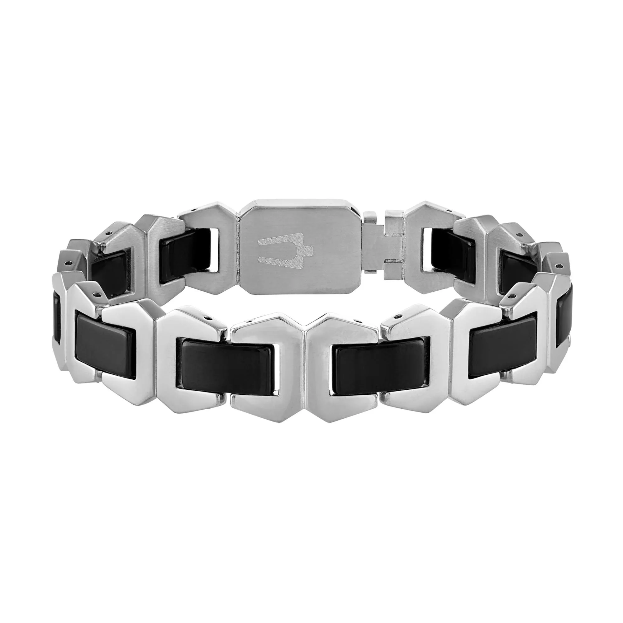 Bulova Jewelry Silver Icon Steel & Ceramic Bracelet - Large