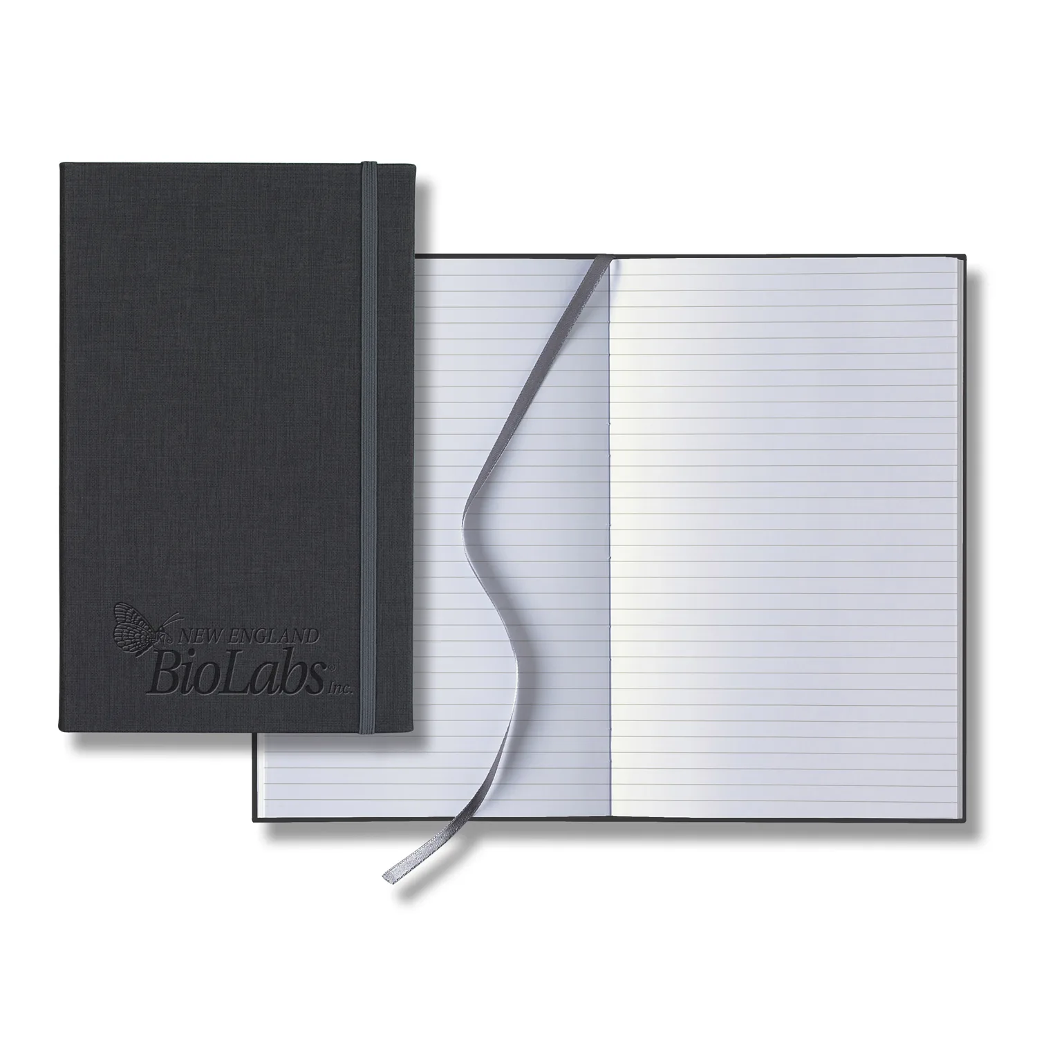 Castelli Linen Banded Medio Lined White Page Journal view 7