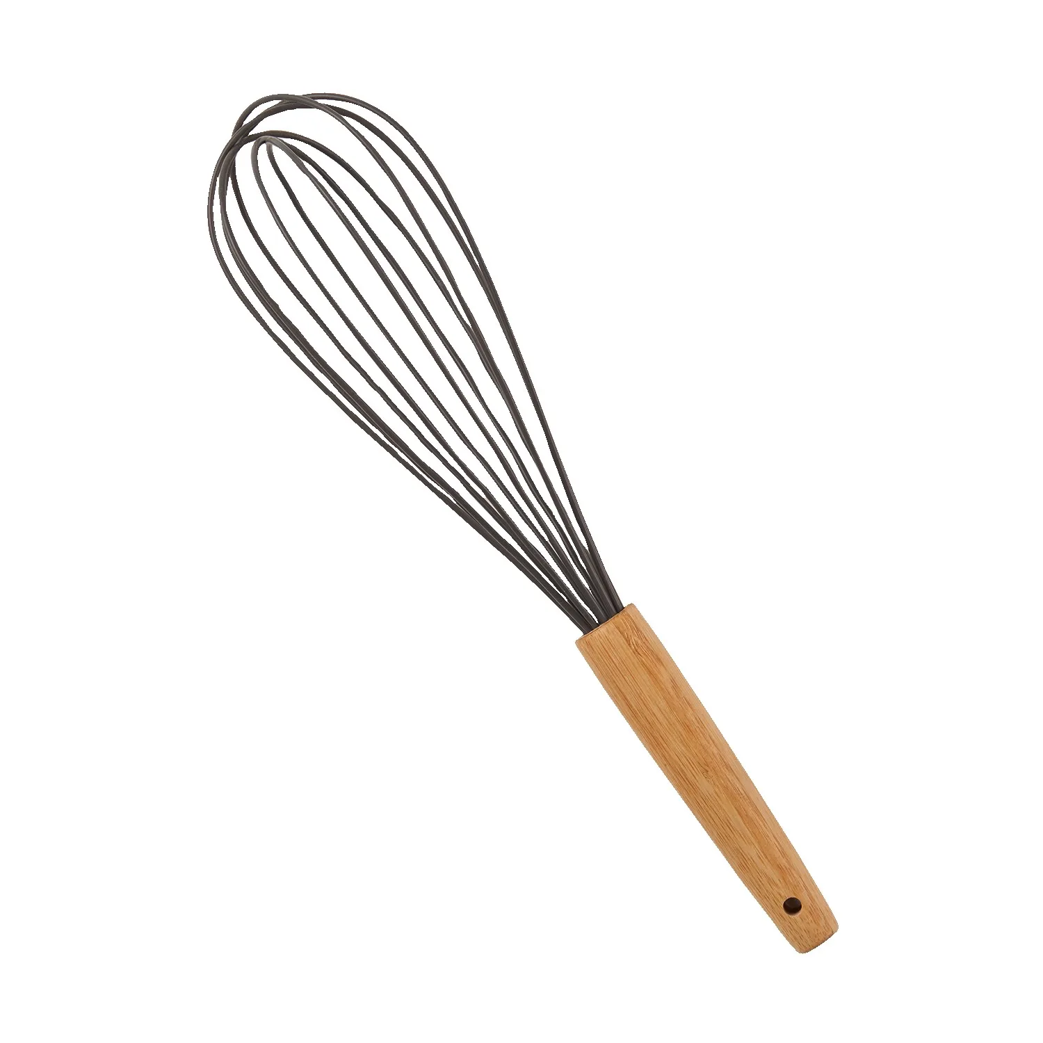 Silicone Whisk w/Bamboo Handle view 2