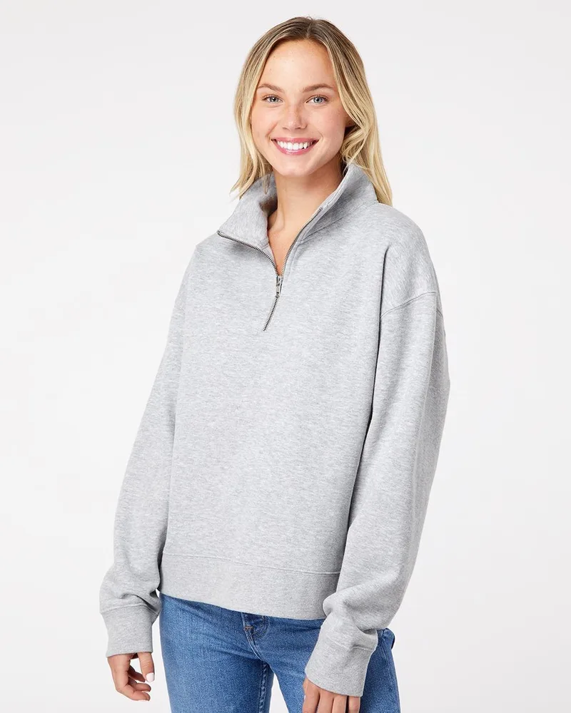 MV Sport® Women's Sueded Fleece Quarter-Zip Sweatshirt