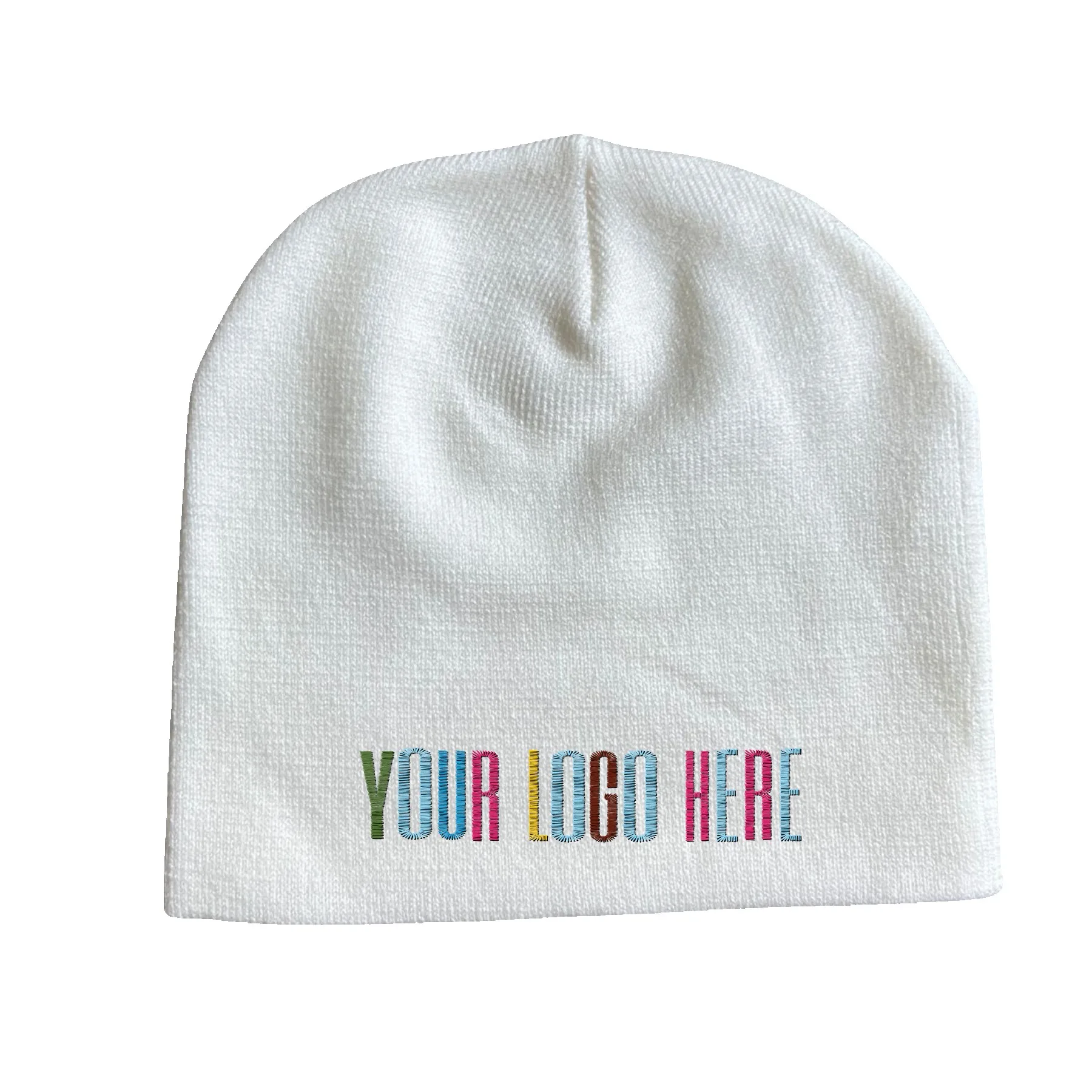 Stock Beanie with Embroidery 5K Stitches No Cuff