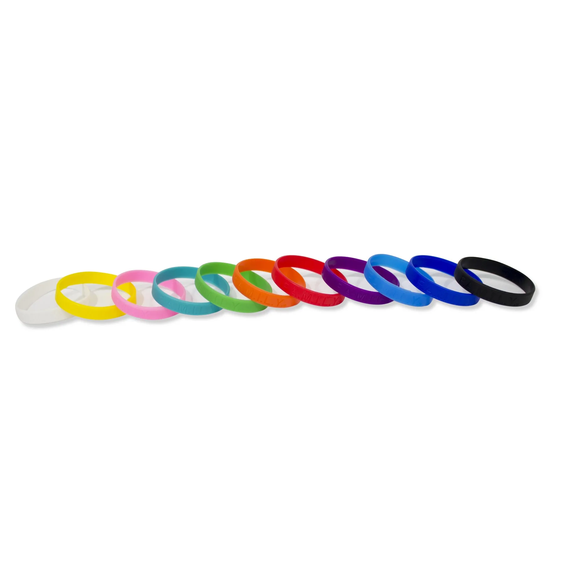 1/2" Rush Laser Debossed Silicone Wristband view 2