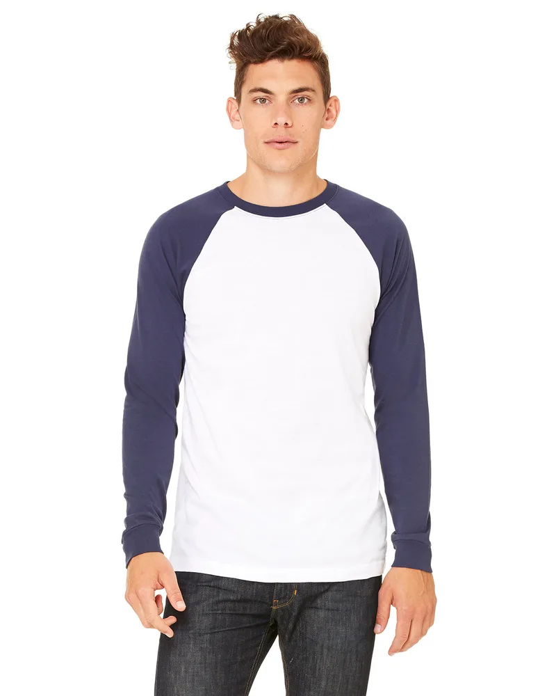 BELLA+CANVAS Men's Jersey Long-Sleeve Baseball T-Shirt view 5