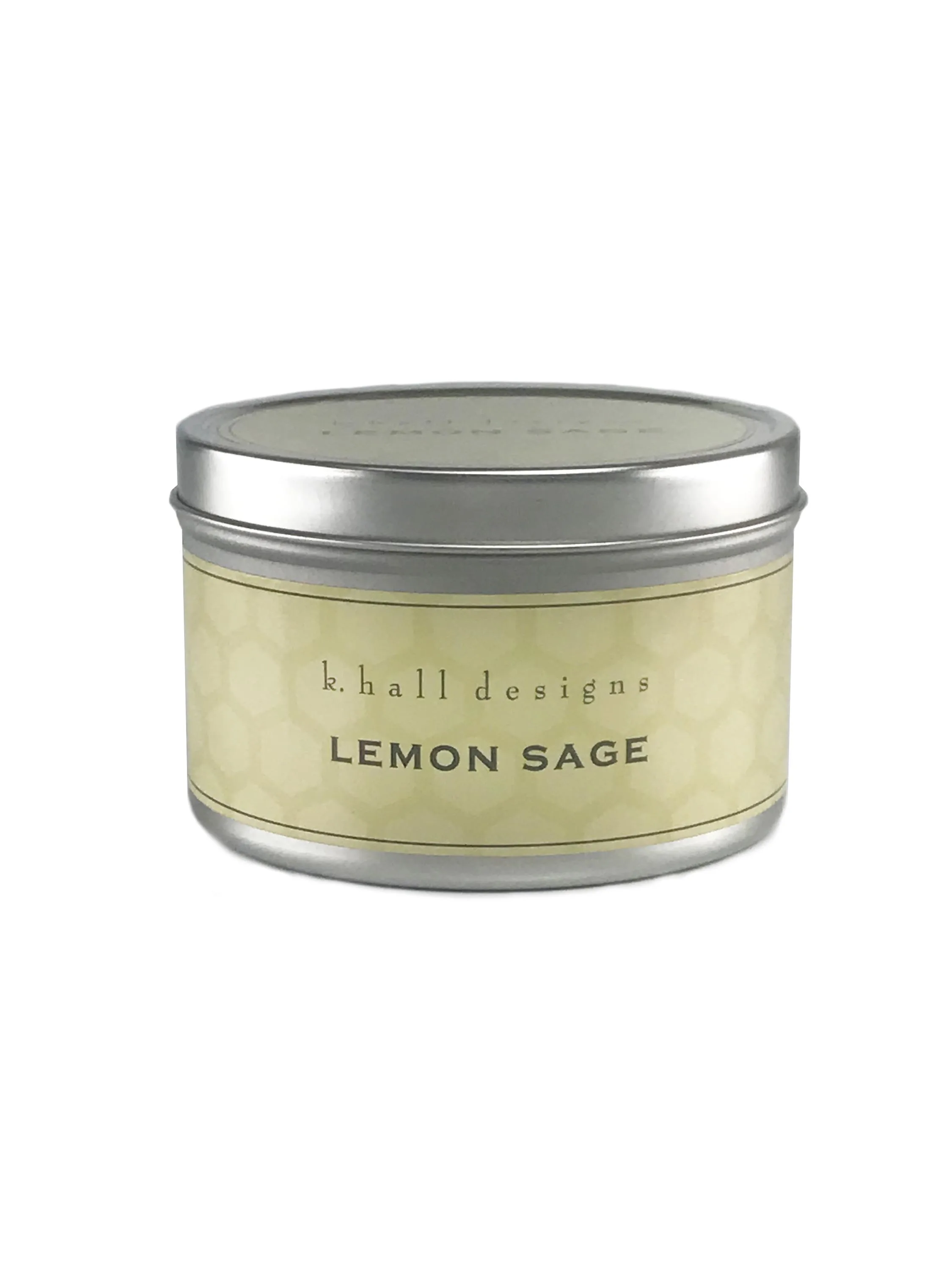K.Hall Studio Lemon Sage Large Tin Candle