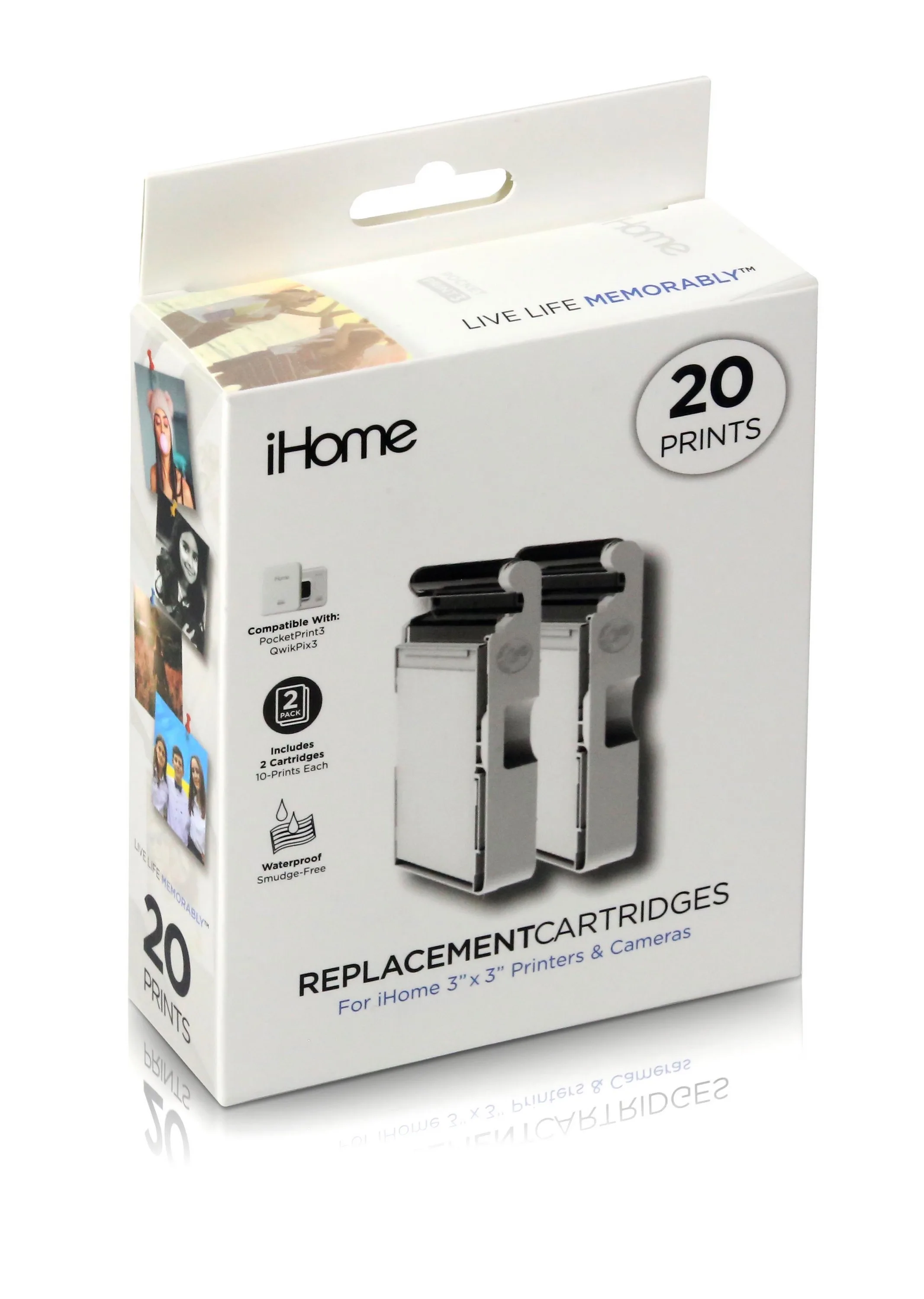 iHome 3"x3" Photo Replacement Ink & Paper Cartridge