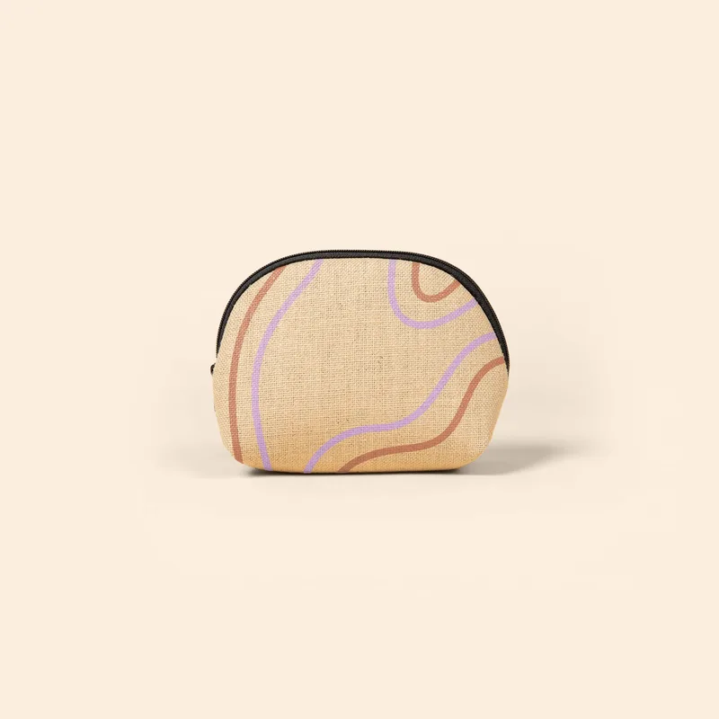 Cosmo Cutie Burlap Neoprene Pouch view 2