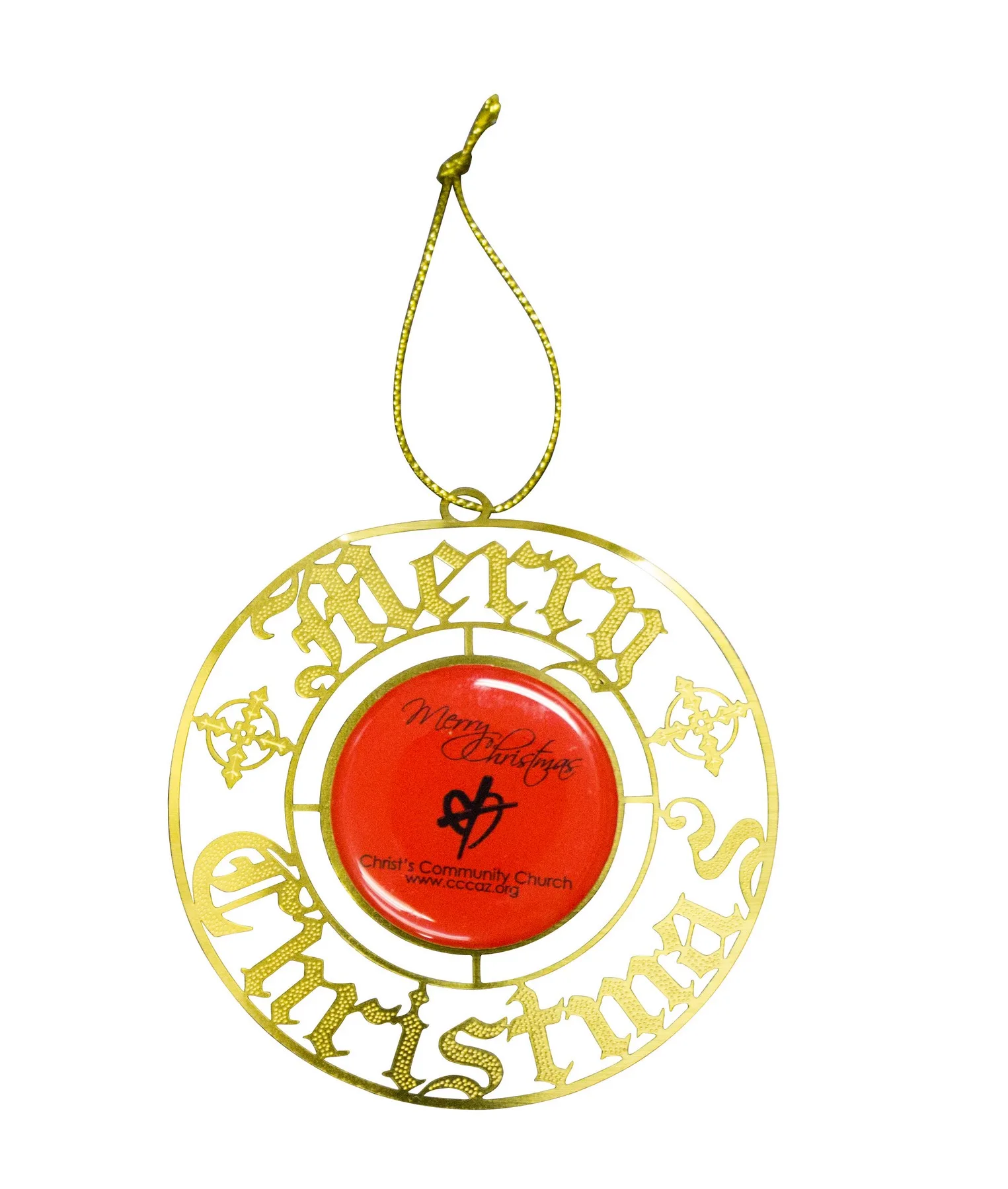 Express Merry Christmas Holiday Ornament (Domestically Produced)