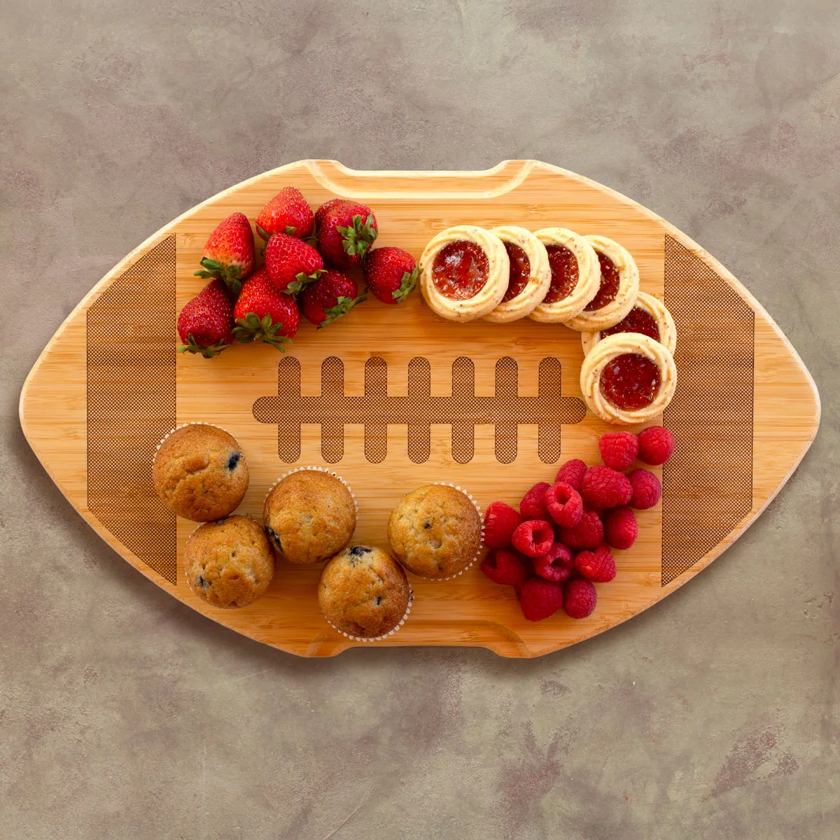 Flip, Serve & Store™ Football Shaped Covered Charcuterie Board view 3