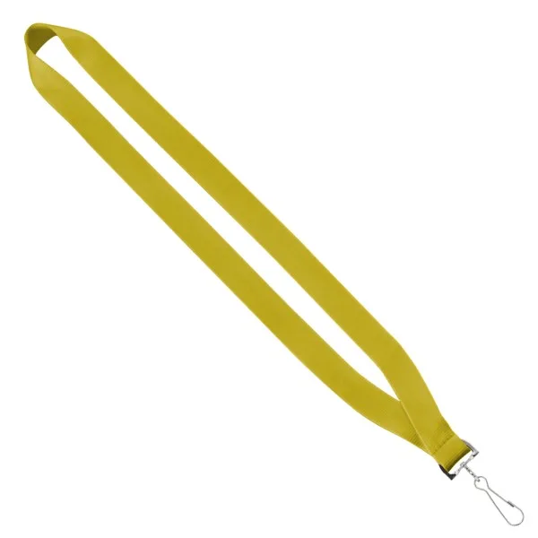3/4" Economy Polyester Lanyard with Sewn Silver Tone Swivel Snap Hook view 3