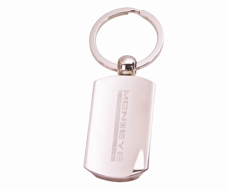 Rectangle Zinc Keychain