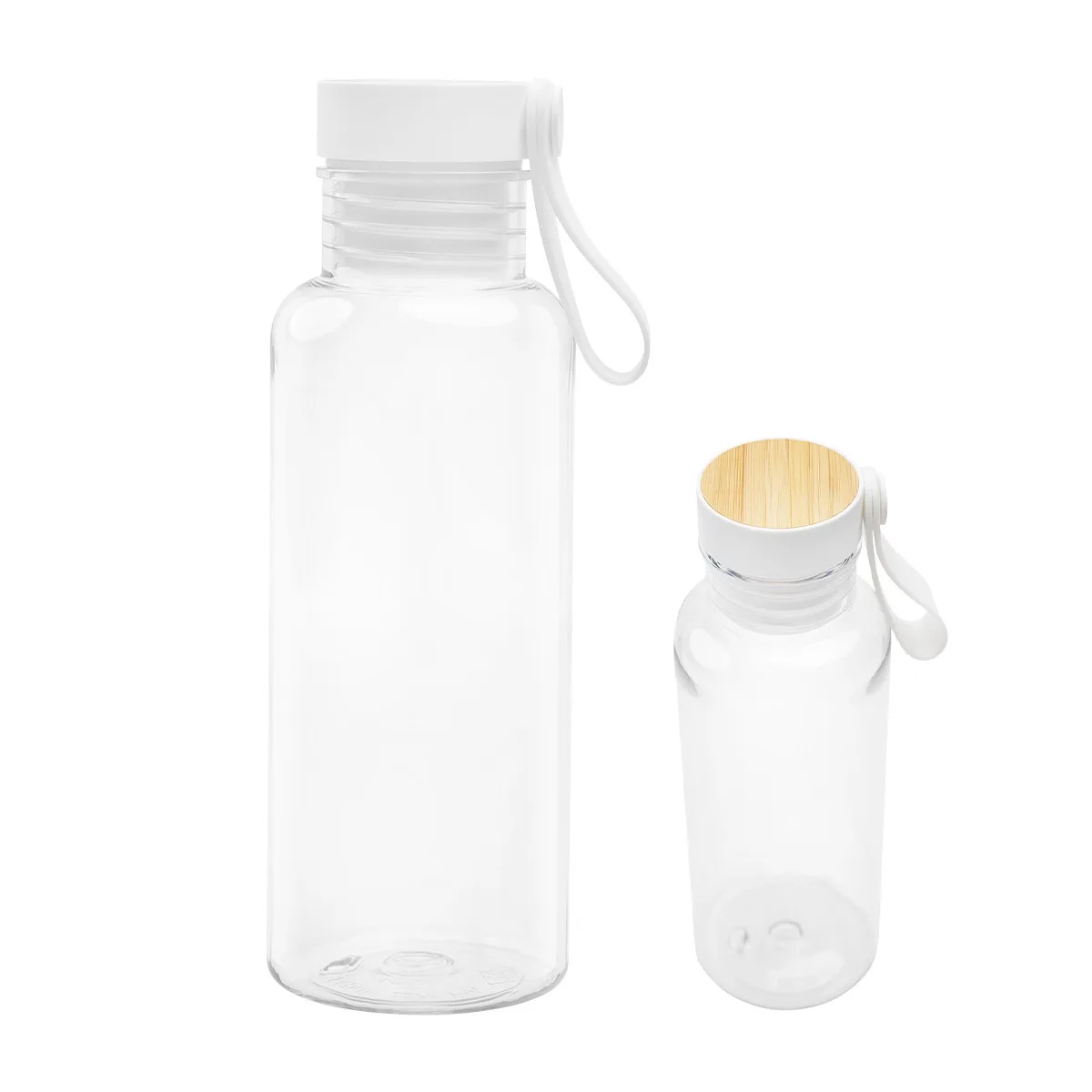 20 Oz. Case Rpet Bottle With Bamboo Accent Lid And Silicone Easy Carry Handle view 3