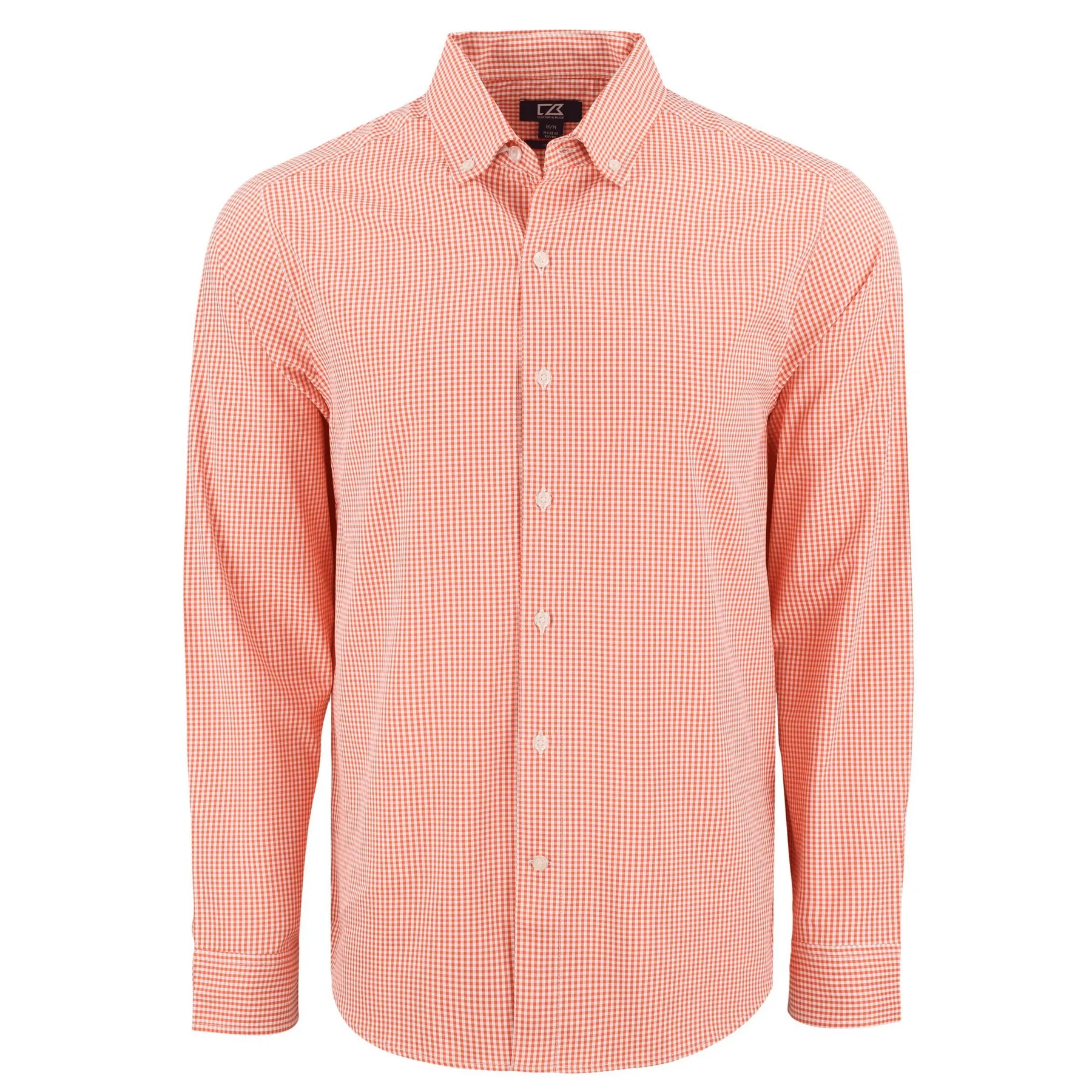 Cutter & Buck Skyline Recycled Gingham Mens Long Sleeve Button Down Dress Shirt view 4