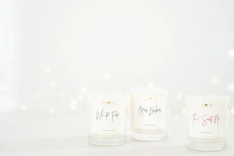 Glow Candle Company 3Pk - 14Oz Holiday Scented Candles