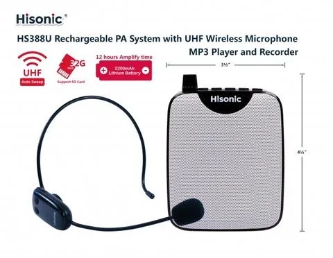 Hisonic® Waistband 3-In-1 Mini Voice Amplifier