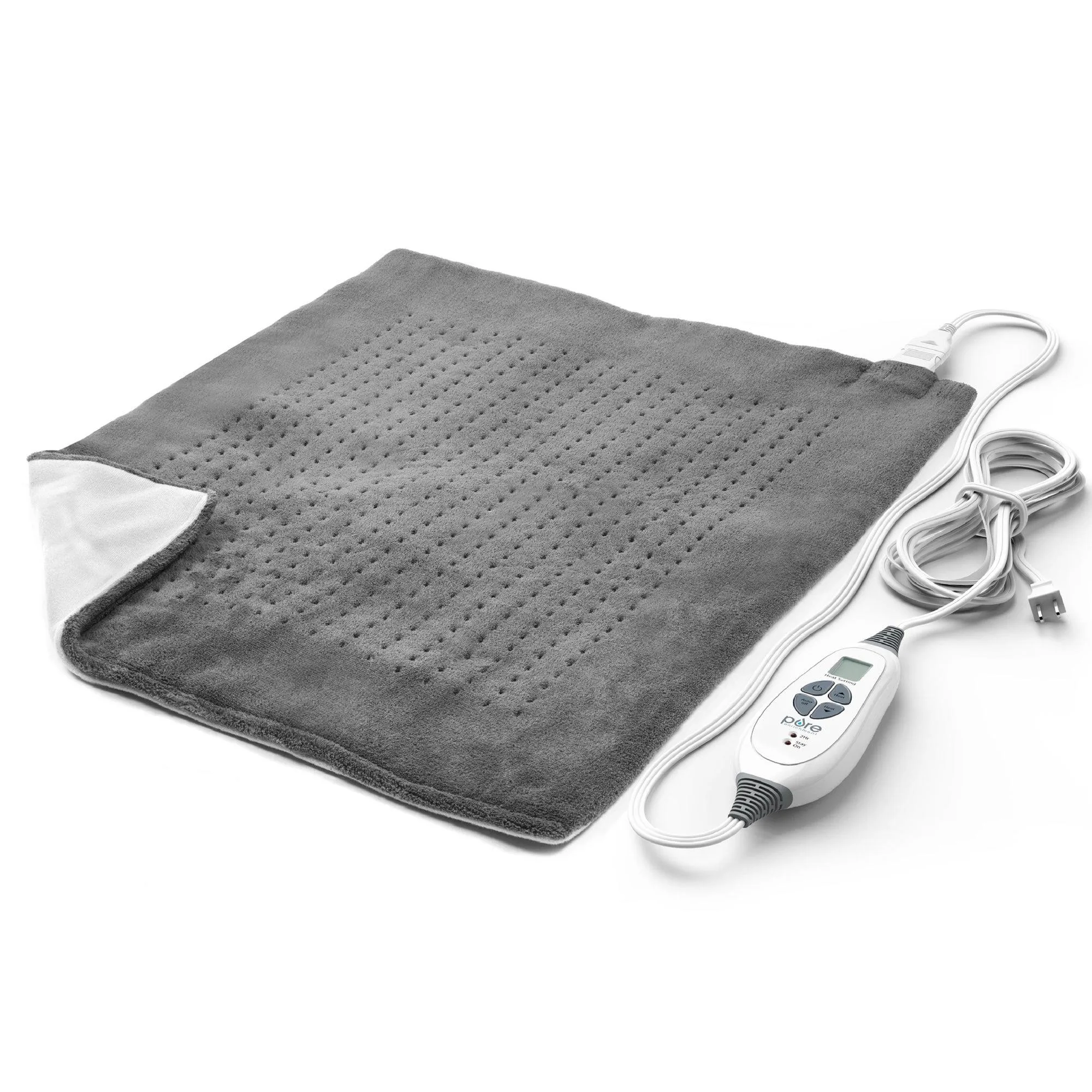 Pure Enrichment Purerelief Ultra-Wide Electric Heating Pad Gray