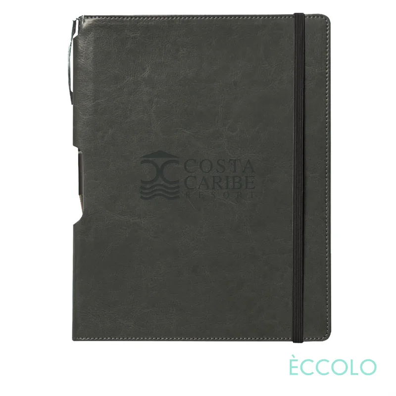 Journal & Clicker Pen, Gray/Silver