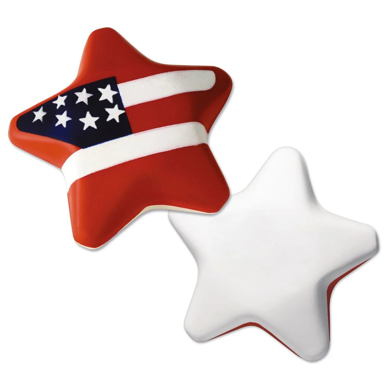 Red White And Blue Patriotic Star Stress Shape view 3