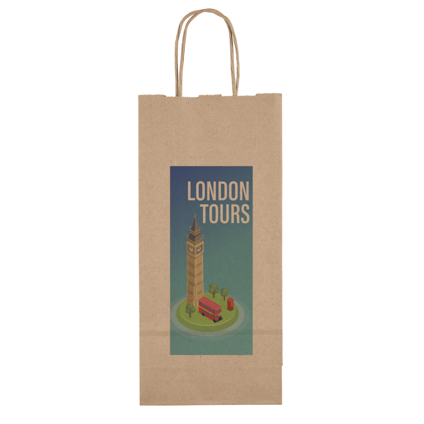 Eco Vino - Kraft-Brown Shopper - Chromatic (5 1/2" x 3 1/2" x 13")