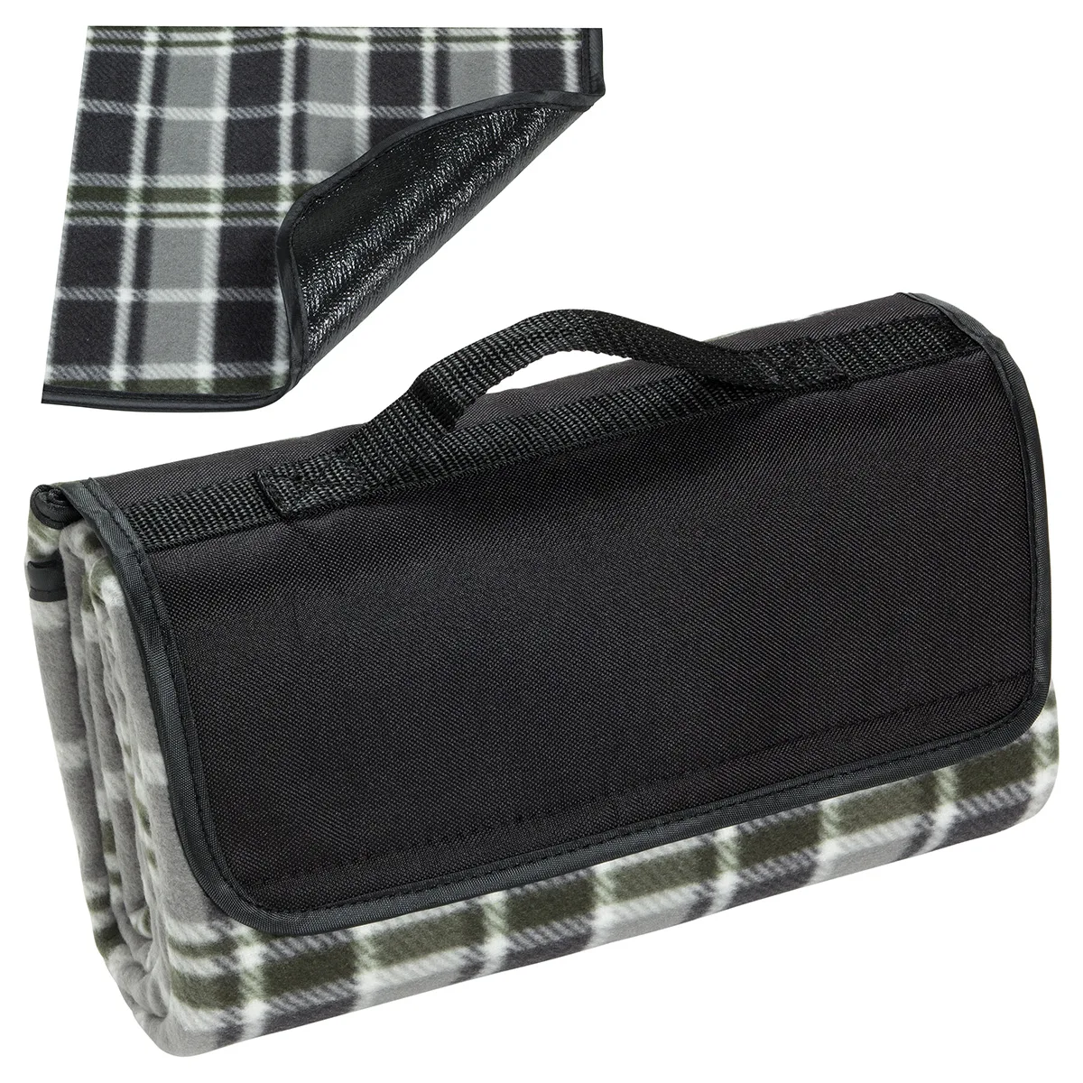 Plaid Barrel Fleece Picnic Blanket view 4