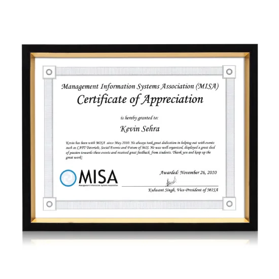 Gilda Certificate Frame