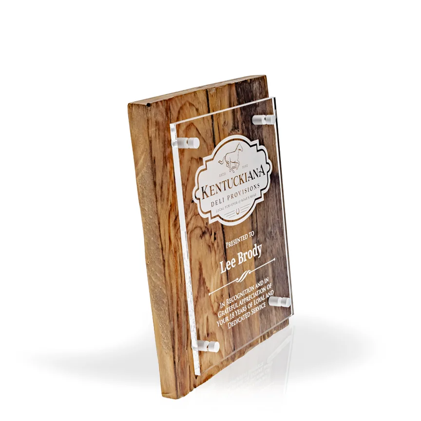 Rustico Reclaimed Wood Plaque Award - Small view 4