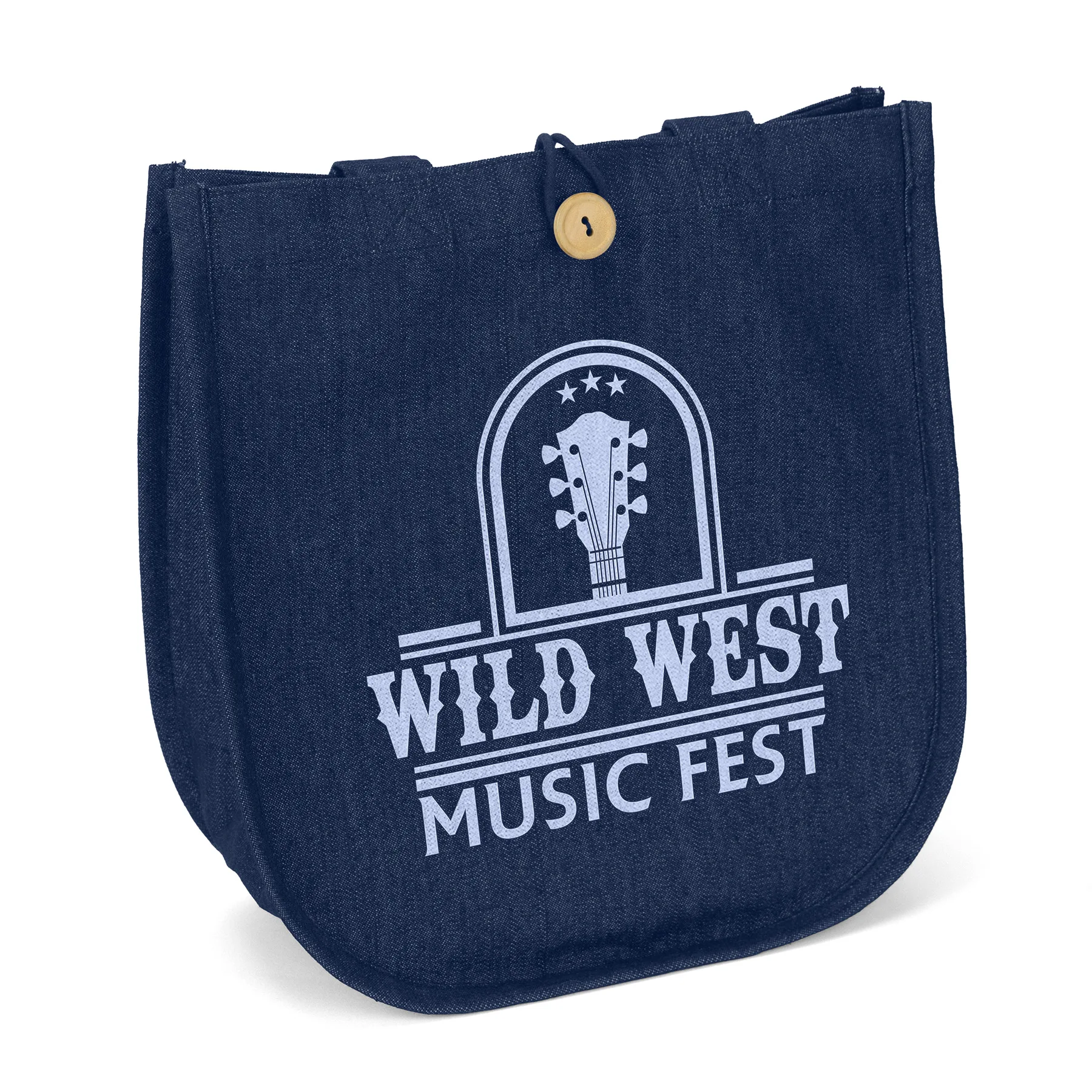 Dark-Denim Wash Blue Logo
