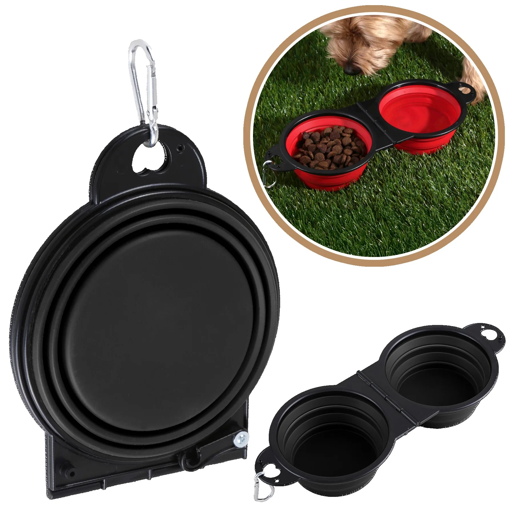 Dual Collapsible Pet Bowl view 2