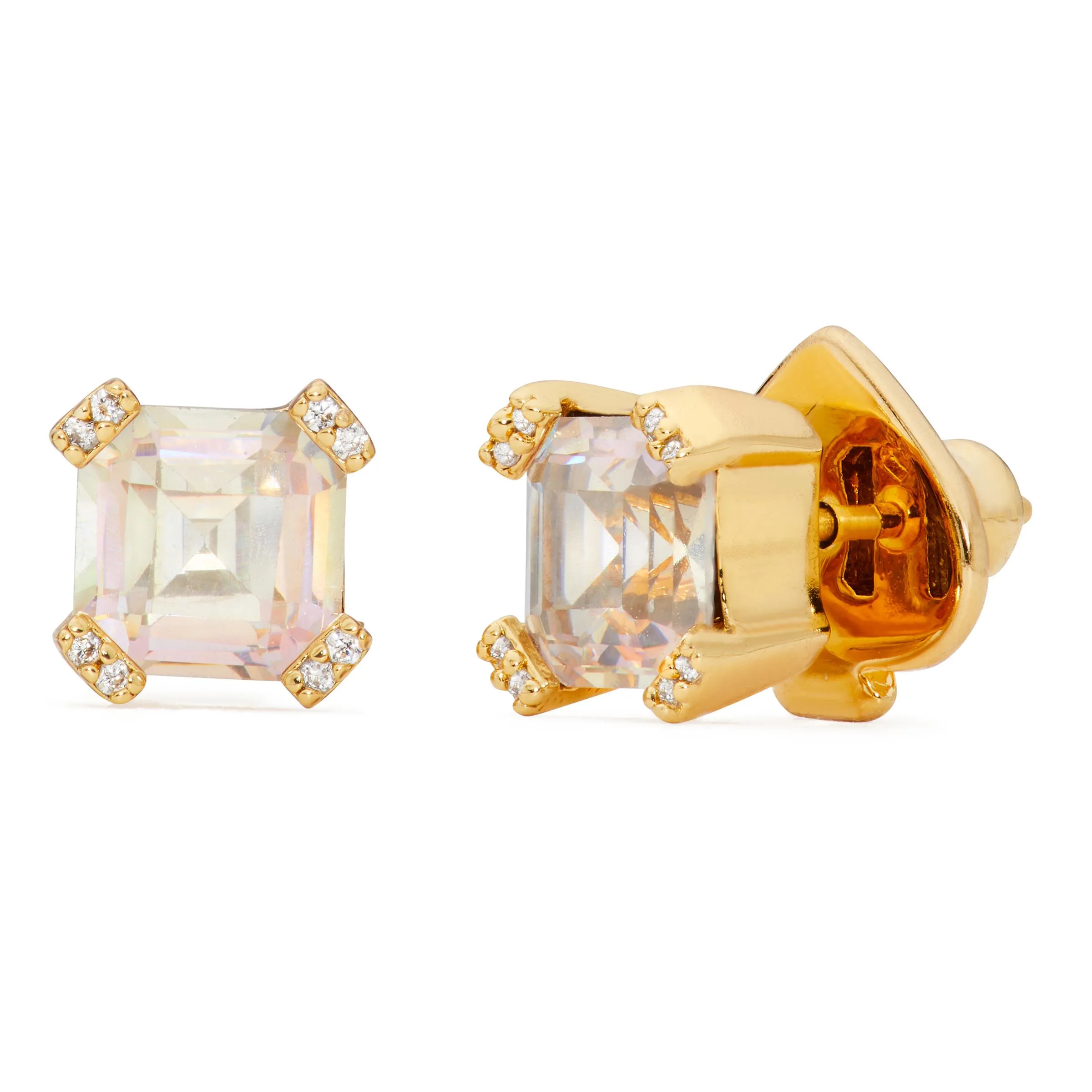 kate spade new york Dazzle Studs - Clear/Gold