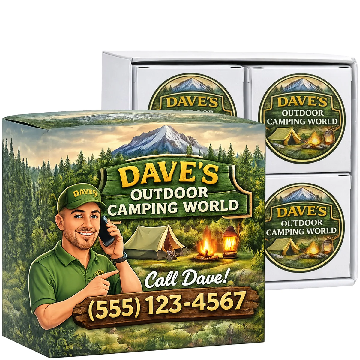 Golf Ball Custom Packaging Four Ball Box