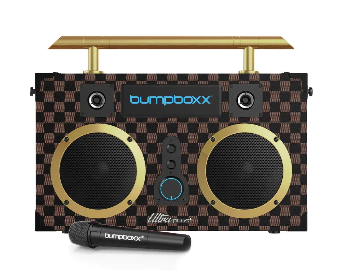 Bumpboxx Bluetooth Boombox Ultra Plus Brown Checkered