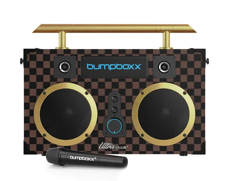 Bumpboxx Bluetooth Boombox Ultra Plus Brown Checkered
