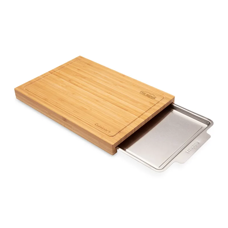 Cuisinart Outdoors® Bamboo Cutting Board With Hidden Tray - Bamboo