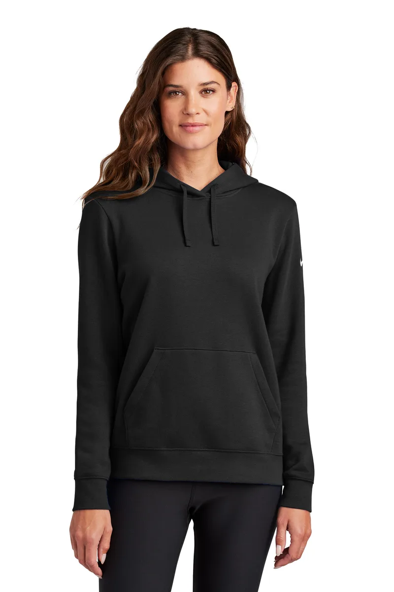 Nike Women's Club Fleece Sleeve Swoosh Pullover Hoodie view 2