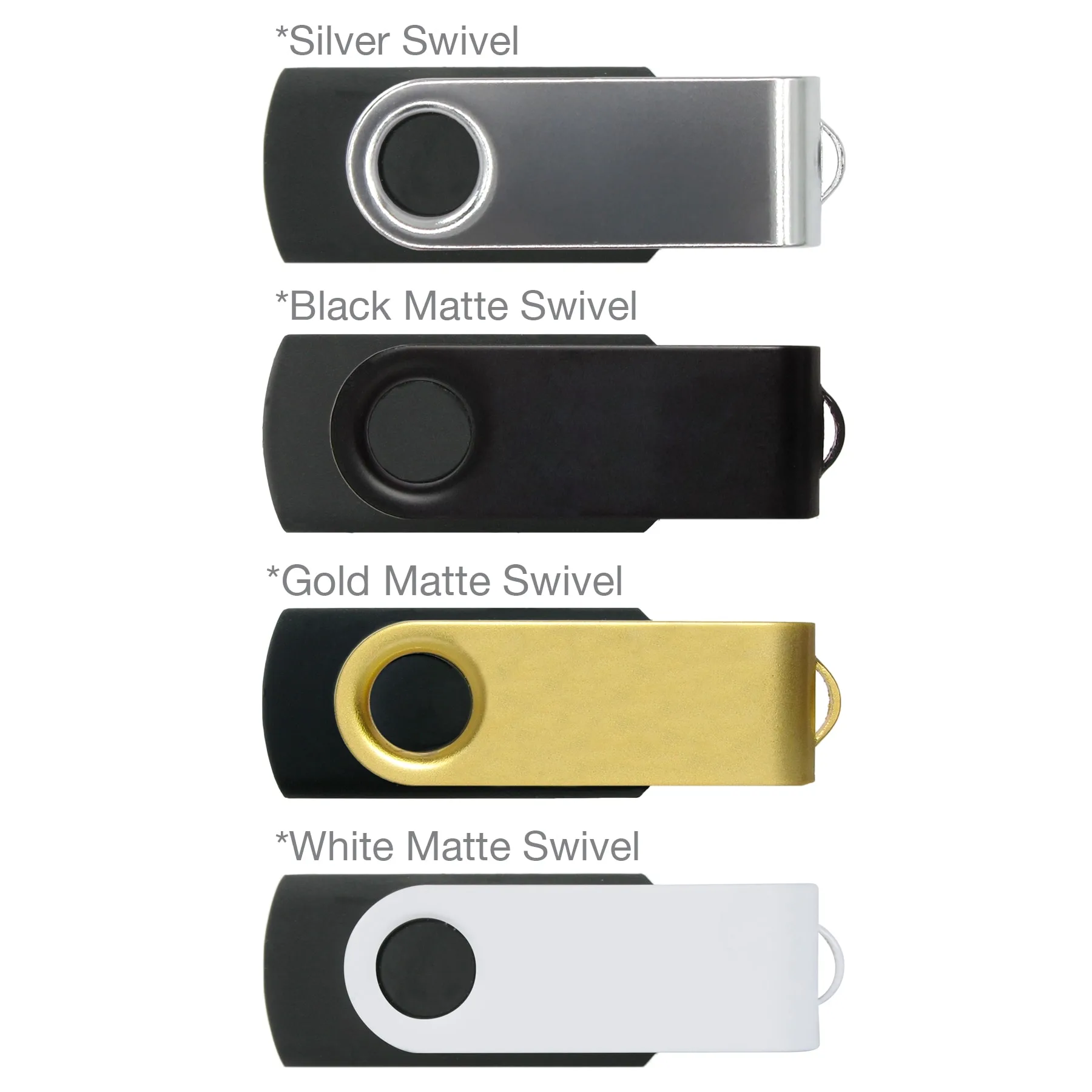 iClick® Gold Swivel USB Flash Drive 16GB view 5