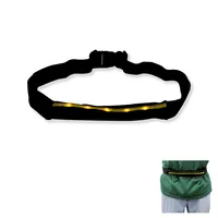 LED Waist Bag w/Elastic Belt — Red