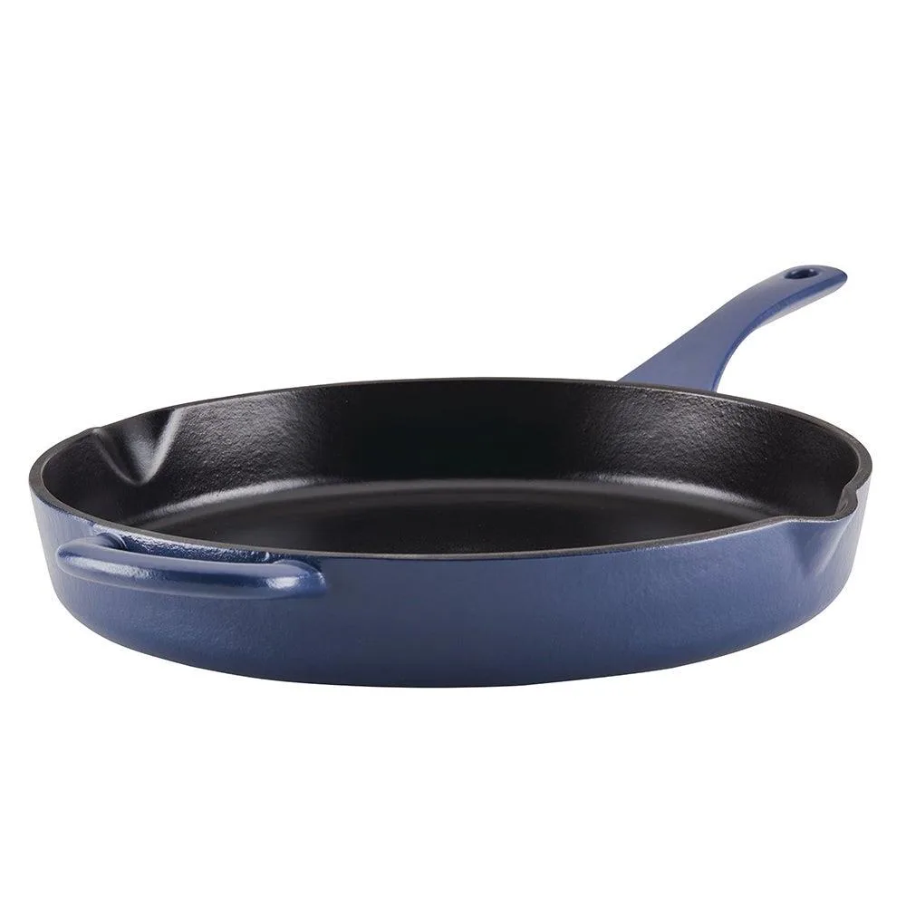 Ayesha Curry 12" Anchor Blue Enamel Cast Iron Fry Pan