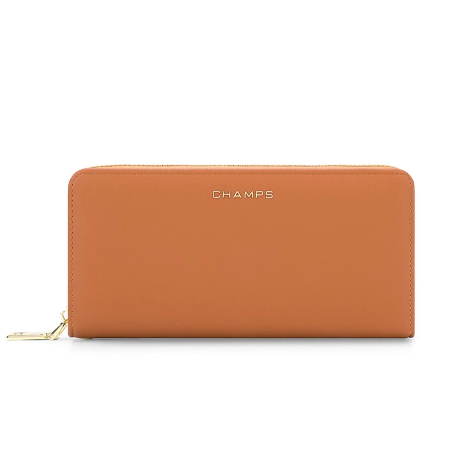 Champs Luggage Tan Rfid Zip-Around Wallet Size 4"X7.5"X1"