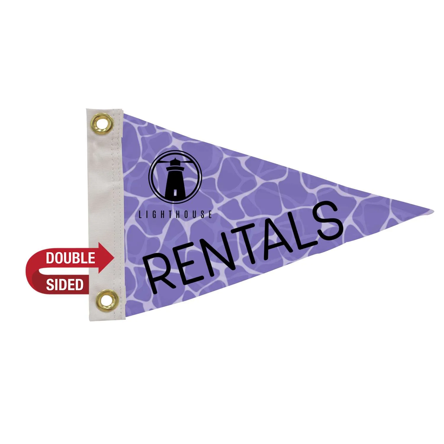 8" x 12' Polyester Pennant Flag Double-Sided