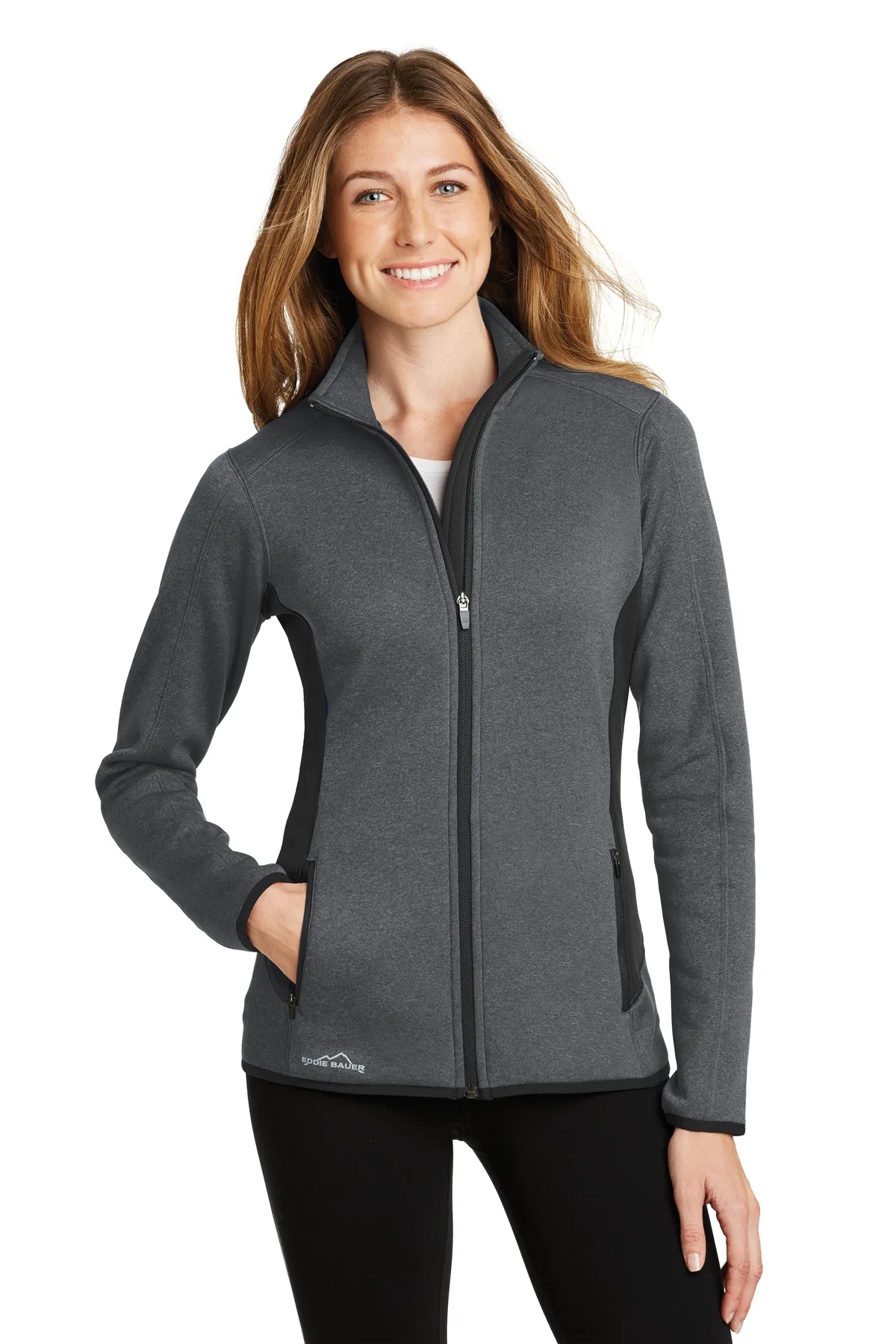 Eddie Bauer® Women's Full-Zip Heather Stretch Fleece Jacket.