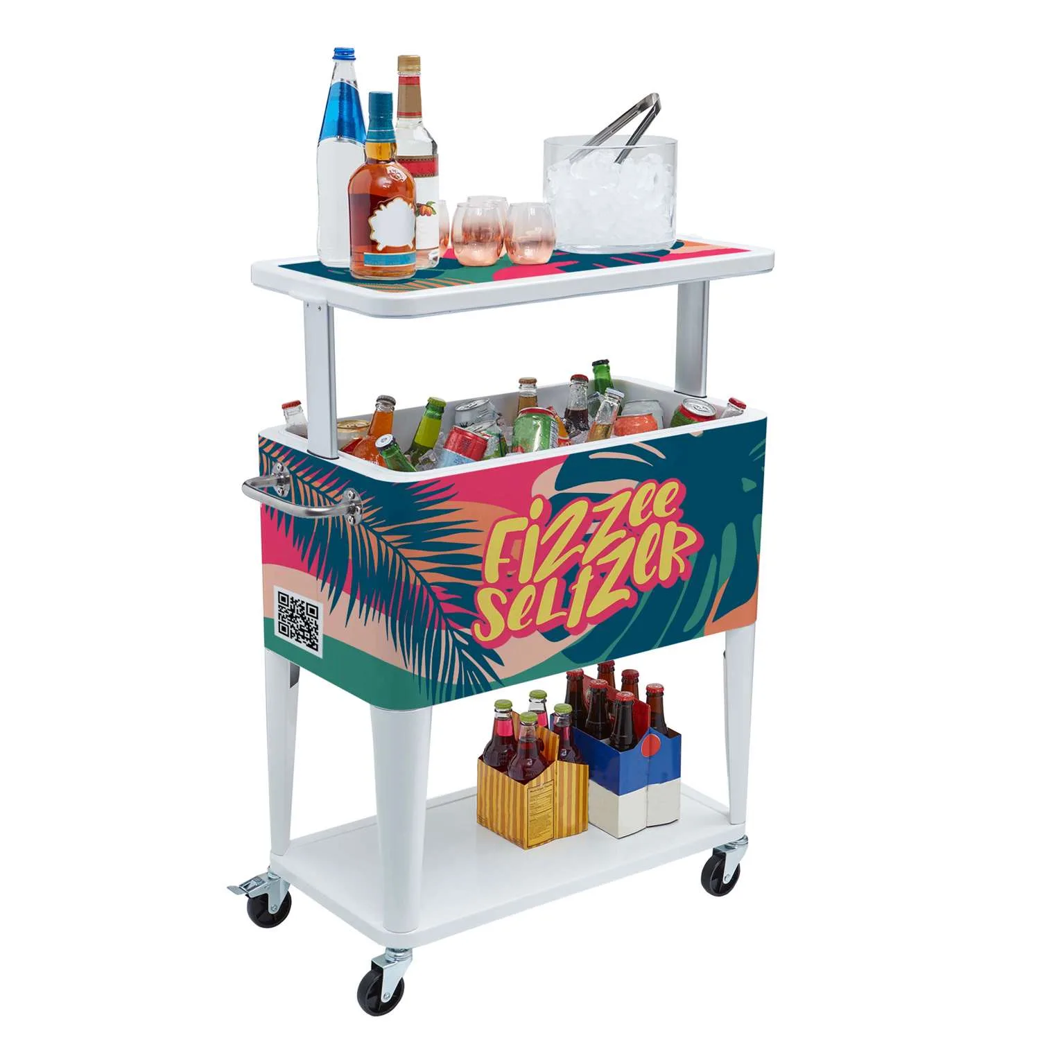 Raise the Bar Cooler, Wrap Graphic & Decals on Lid view 3