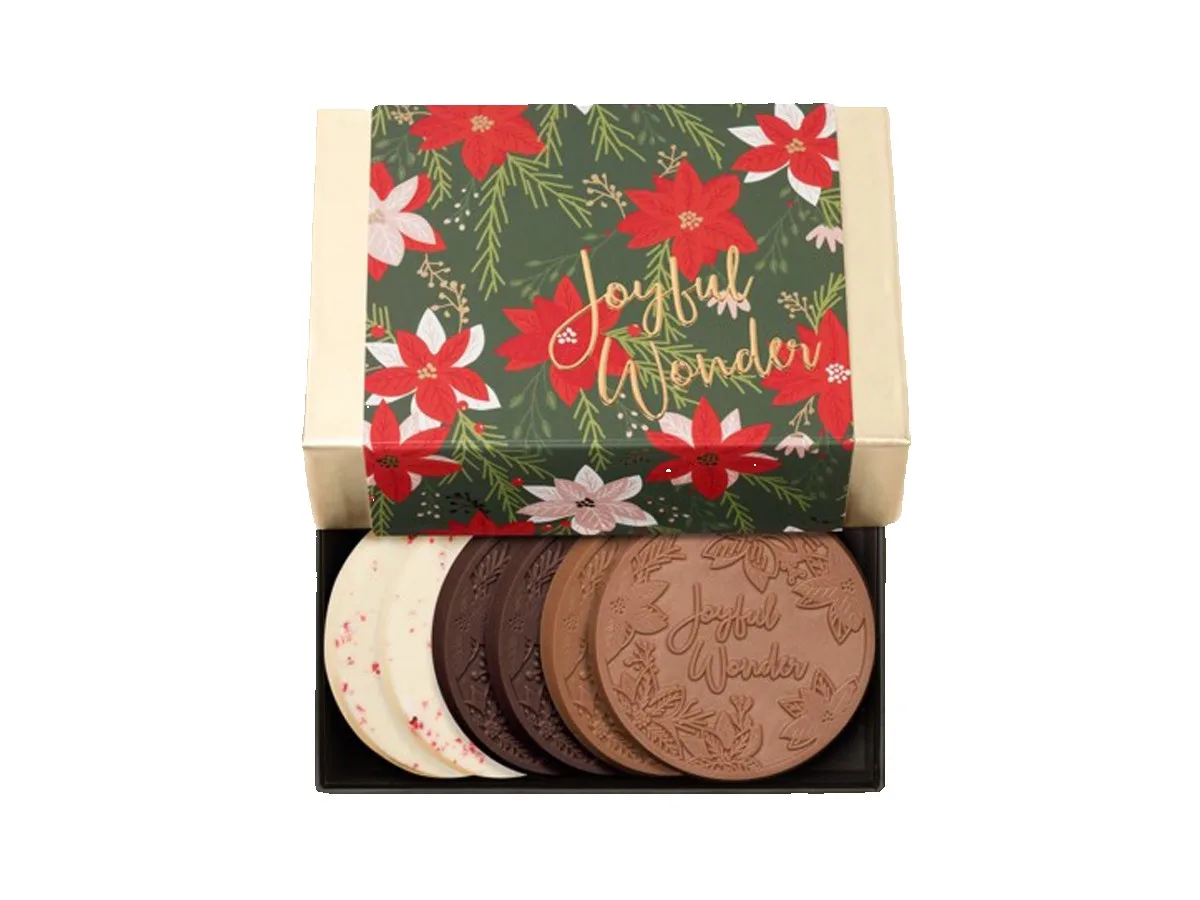 Joyful Decadent 6-Piece Chocolate Cookie Gift Set with Luxury Holiday Packaging