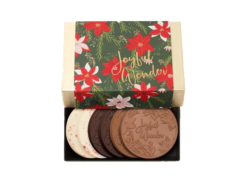 Joyful Decadent 6-Piece Chocolate Cookie Gift Set with Luxury Holiday Packaging