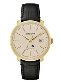 Citizen® Bulova Frank Sinatra Men's Mechanical Black Crocodile Strap Watch